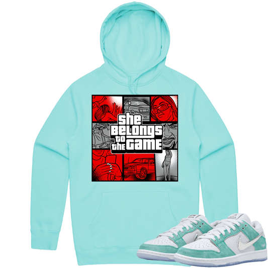 April Dunks Hoodie - April Turbo Green Dunks Shirts - Red Game
