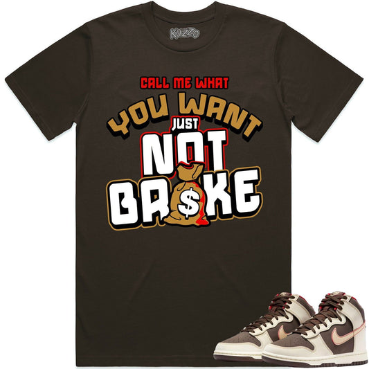 Baroque Brown Dunks Shirt - Dunks Sneaker Tees - Wheat Not Broke