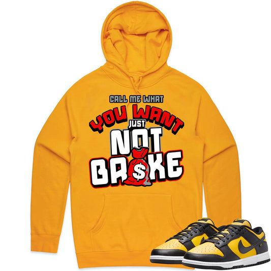 Black University Gold Dunks Hoodie - Dunks Hoodies - Red Not Broke