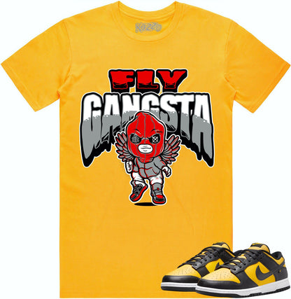 Black University Gold Dunks Shirt - Dunks Sneaker Tees - Fly Gangsta