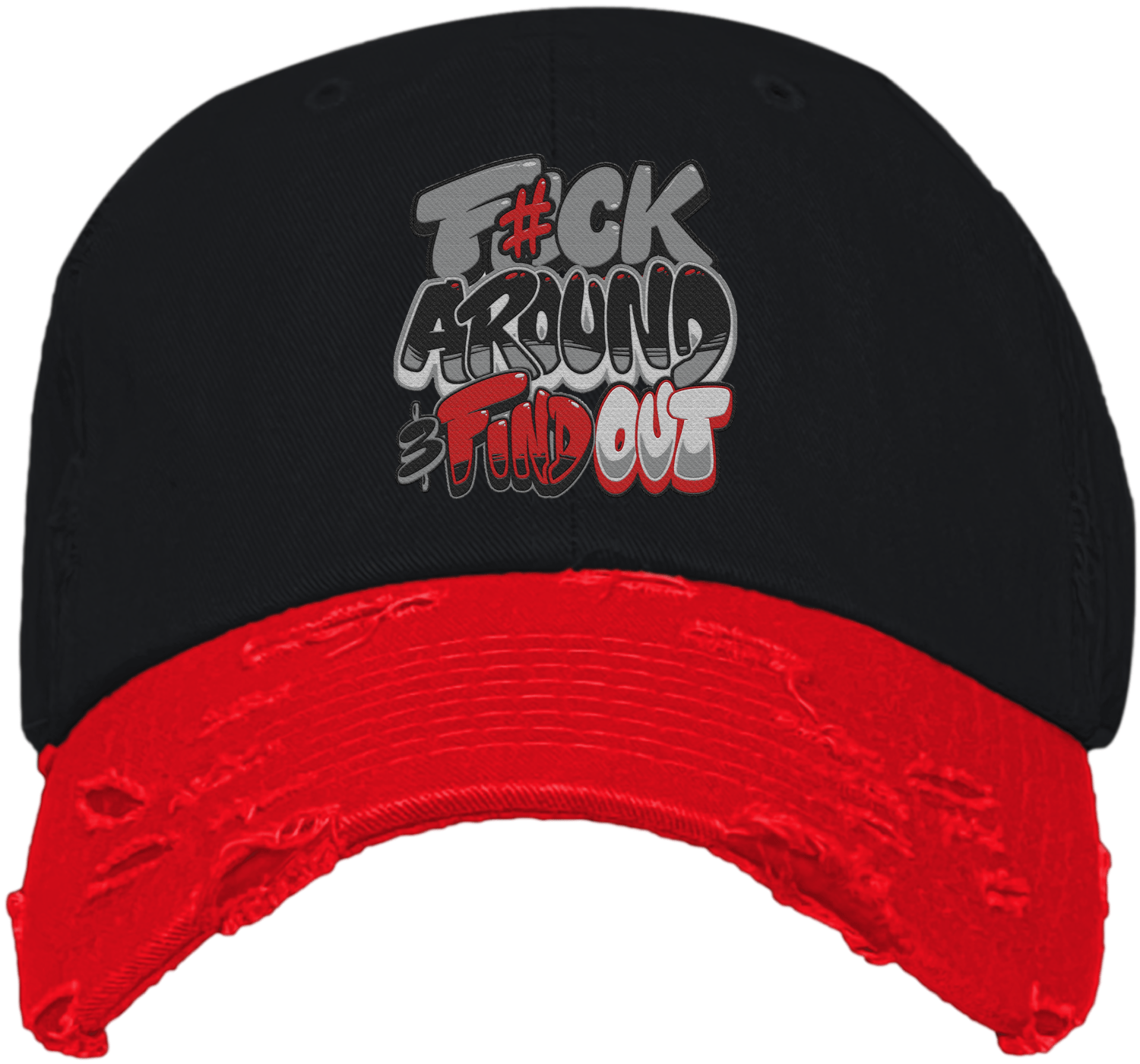 Bred 4s Dad Hat - Jordan 4 Bred Reimagined Hats - Red F#ck