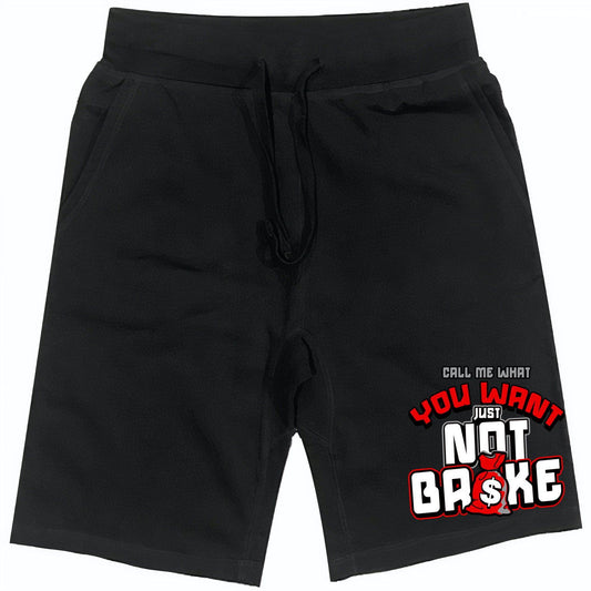 Bred 4s Shorts - Jordan Retro 4 Bred Reimagined Shorts - Red Not Broke