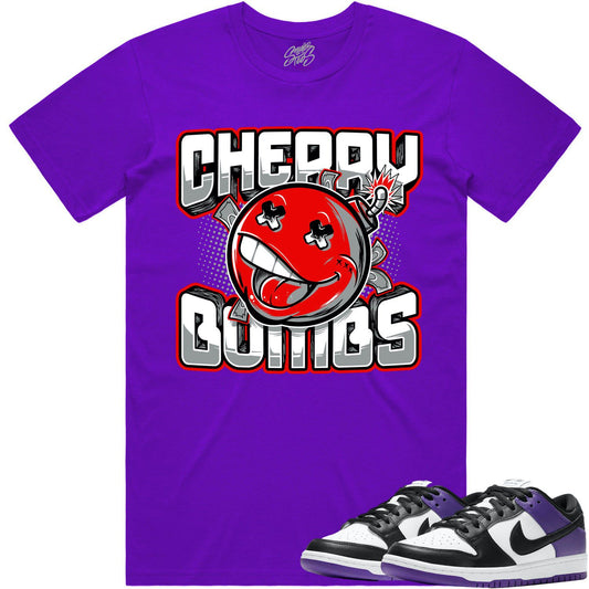 Court Purple Dunks Shirt - Dunks Sneaker Tees - Cherry Bombs