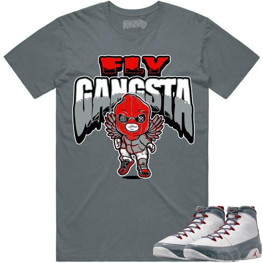 Fire Red 9s Shirt - Jordan Retro 9 Fire Red Shirt - Fly Gangsta