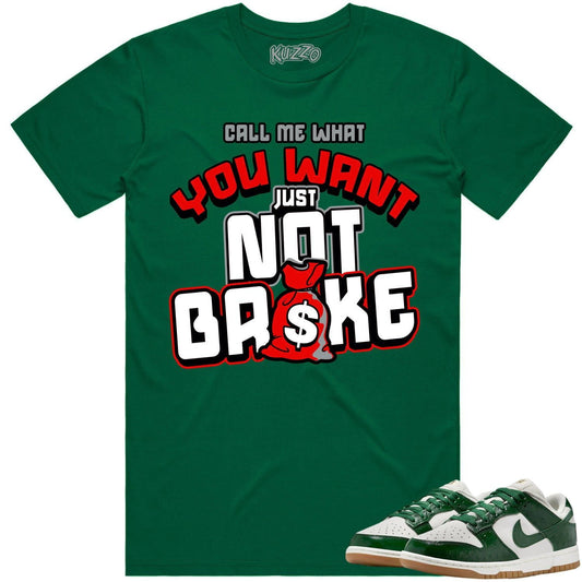 Green Ostrich Dunks Shirt - Dunks Sneaker Tees - Red Not Broke