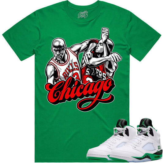 Jordan 5 Lucky Green 5s Shirt - Sneaker Tees - Chicago