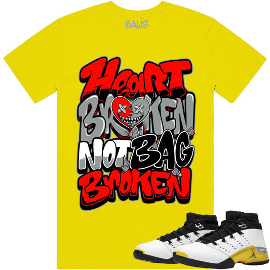Lightning 17s Shirts - Jordan 17 Lightning Sneaker Tees - Heart Broken