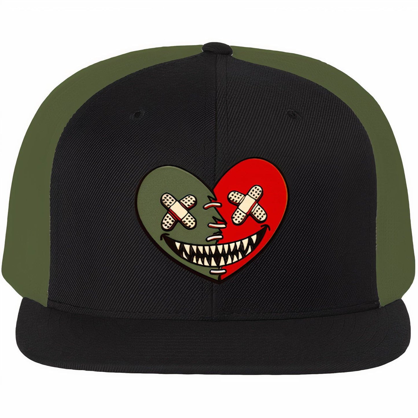 Mystic Red Dunks Snapback Trucker Hats - Olive Heart Baws