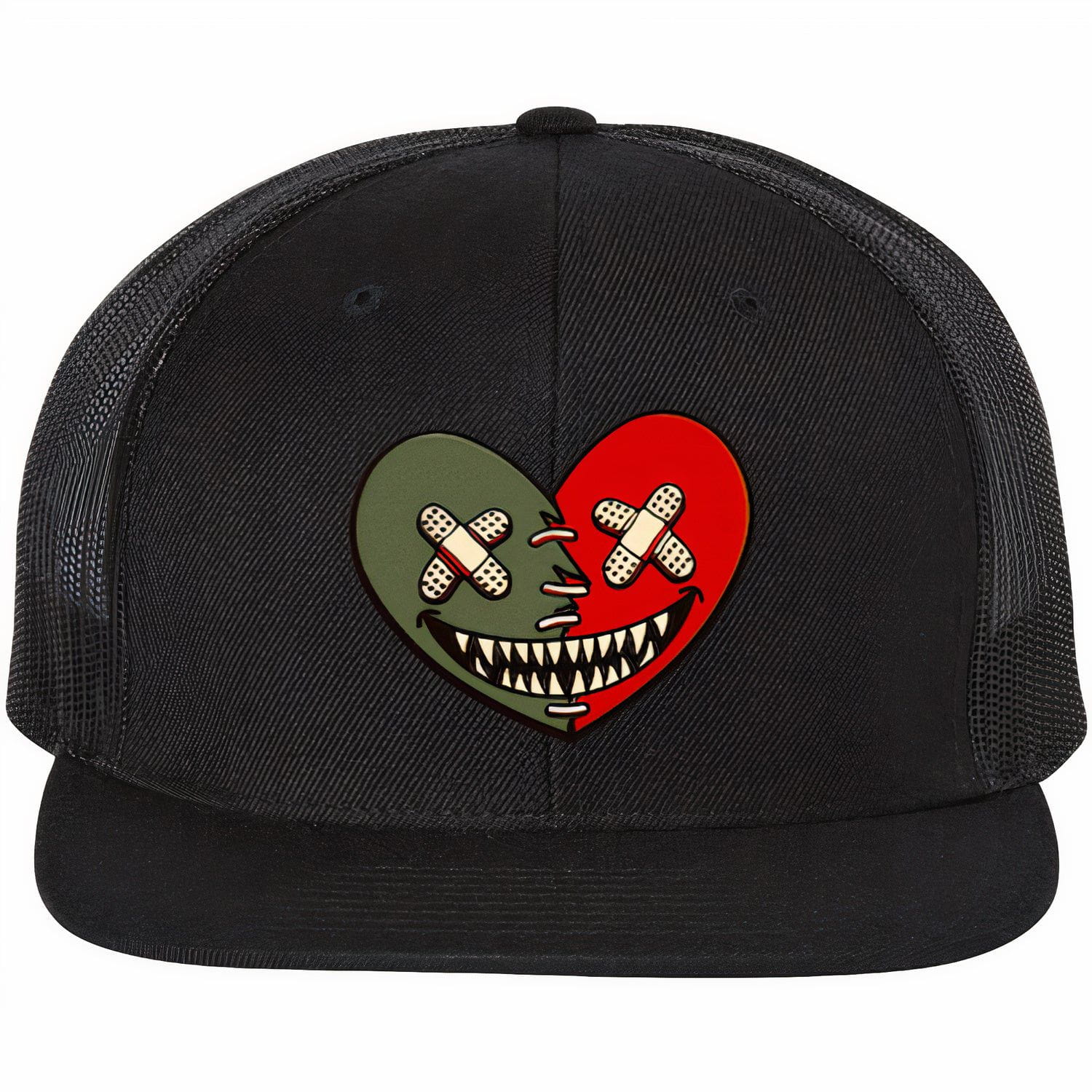 Mystic Red Dunks Snapback Trucker Hats - Olive Heart Baws