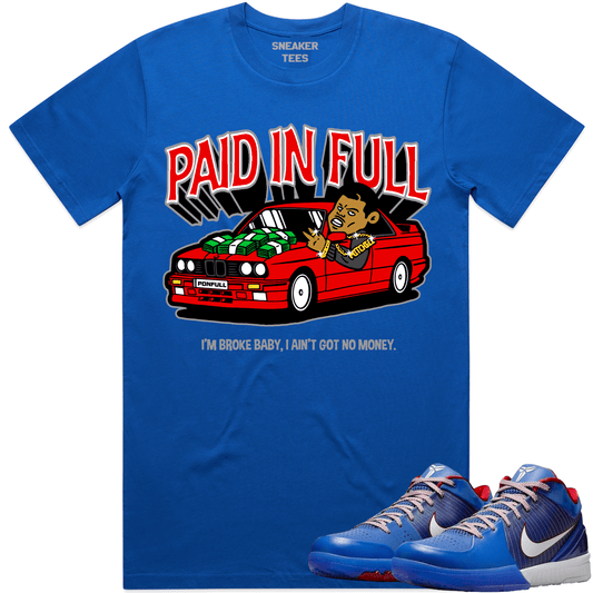 Philly 4s Shirt - Kobe 4 Philly Sneaker Tees - Red Paid