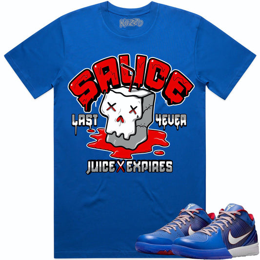 Philly 4s Shirt - Kobe 4 Philly Sneaker Tees - Red Sauce