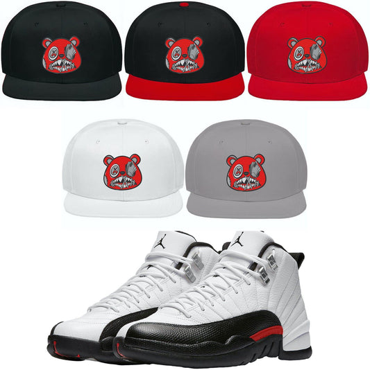Red Taxi 12s Snapback Hat - Jordan 12 Red Taxis Hats - Money Talks