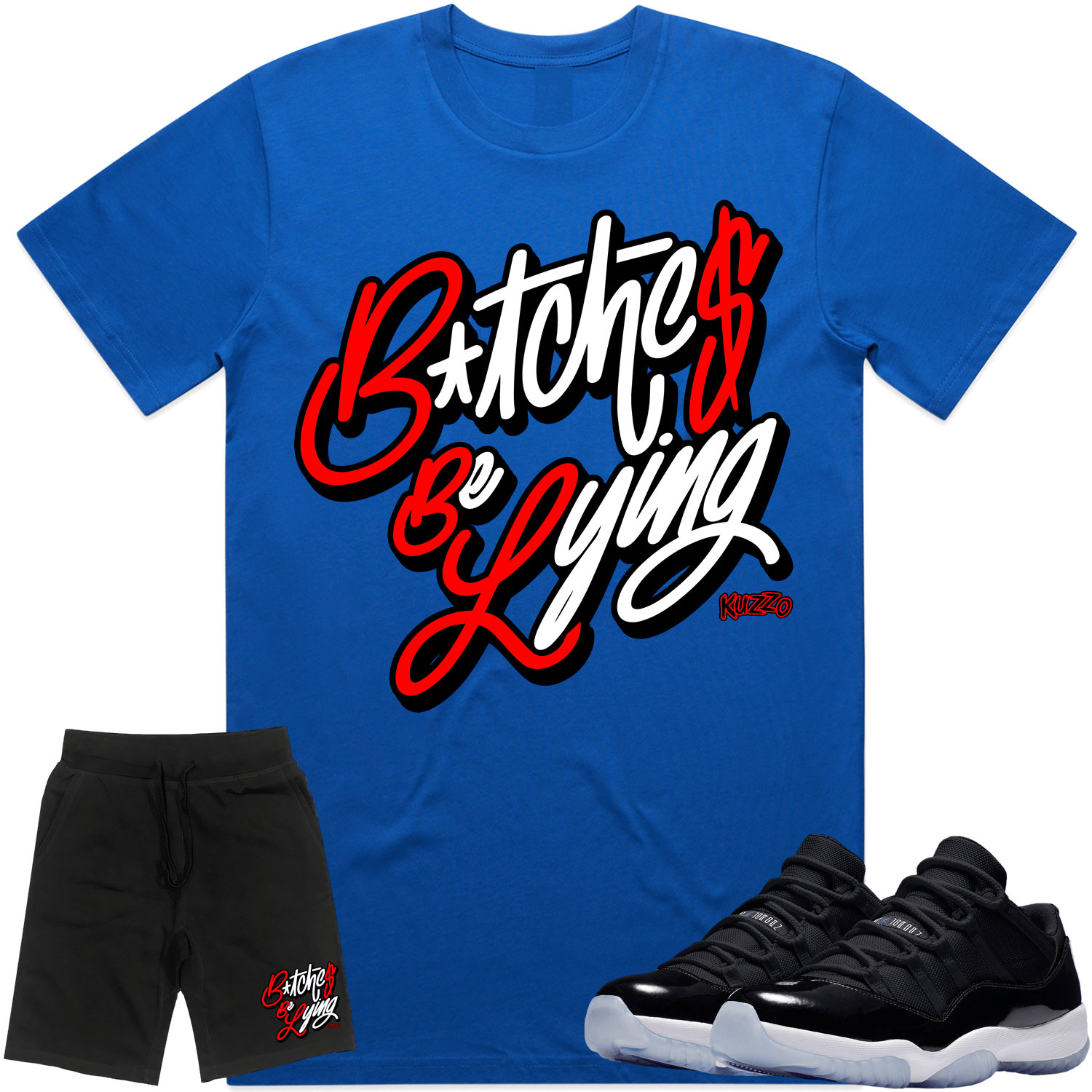 Jordan 11 Space Jam 11s Sneaker Outfit Shirt and Shorts RED BBL XGear101