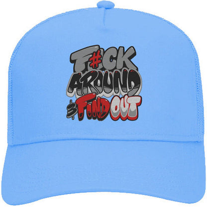 UNC 5s Trucker Hats - Jordan 5 University Blue Hats - F#ck