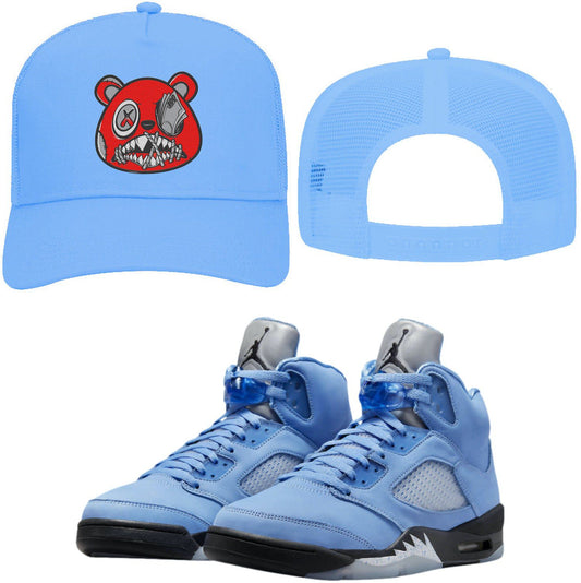UNC 5s Trucker Hats - Jordan 5 University Blue Hats - Money Talks Baws