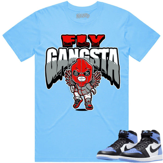 University Blue 1s Shirt - Jordan Retro UNC Toe Shirt - Fly Gangsta