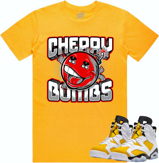 Yellow Ochre 6s Shirt - Jordan Retro 6 Ochre Sneaker Tees - Cherry