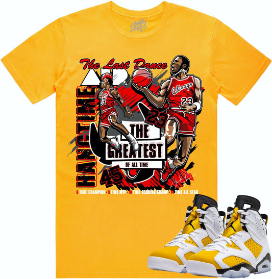 Yellow Ochre 6s Shirt - Jordan Retro 6 Ochre Sneaker Tees - Hangtime