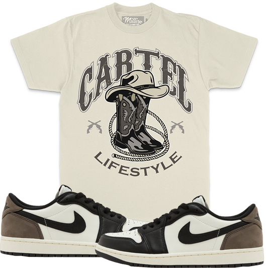 Mocha Low 1s Shirt to Match - Jordan 1 Sneaker Tees - Cartel Lifestyle