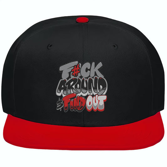 GRINCH HEART BAWS : 2T Black/Red Snapback Hat