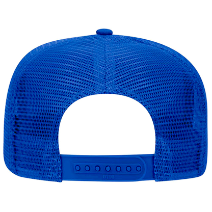 CRAZY BAWS : 5 Panel Trucker Snapback Hat : Royal Blue