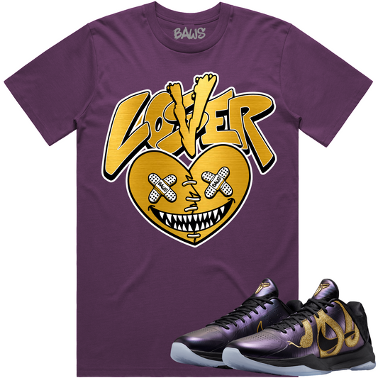 Kobe 5 Year of the Mamba Eggplant Shirt to Match - Sneaker Tees - Lover Loser