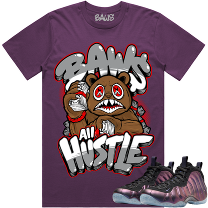 Eggplant Foamposites Shirt to Match - Foams Sneaker Tees - Hustle Baws