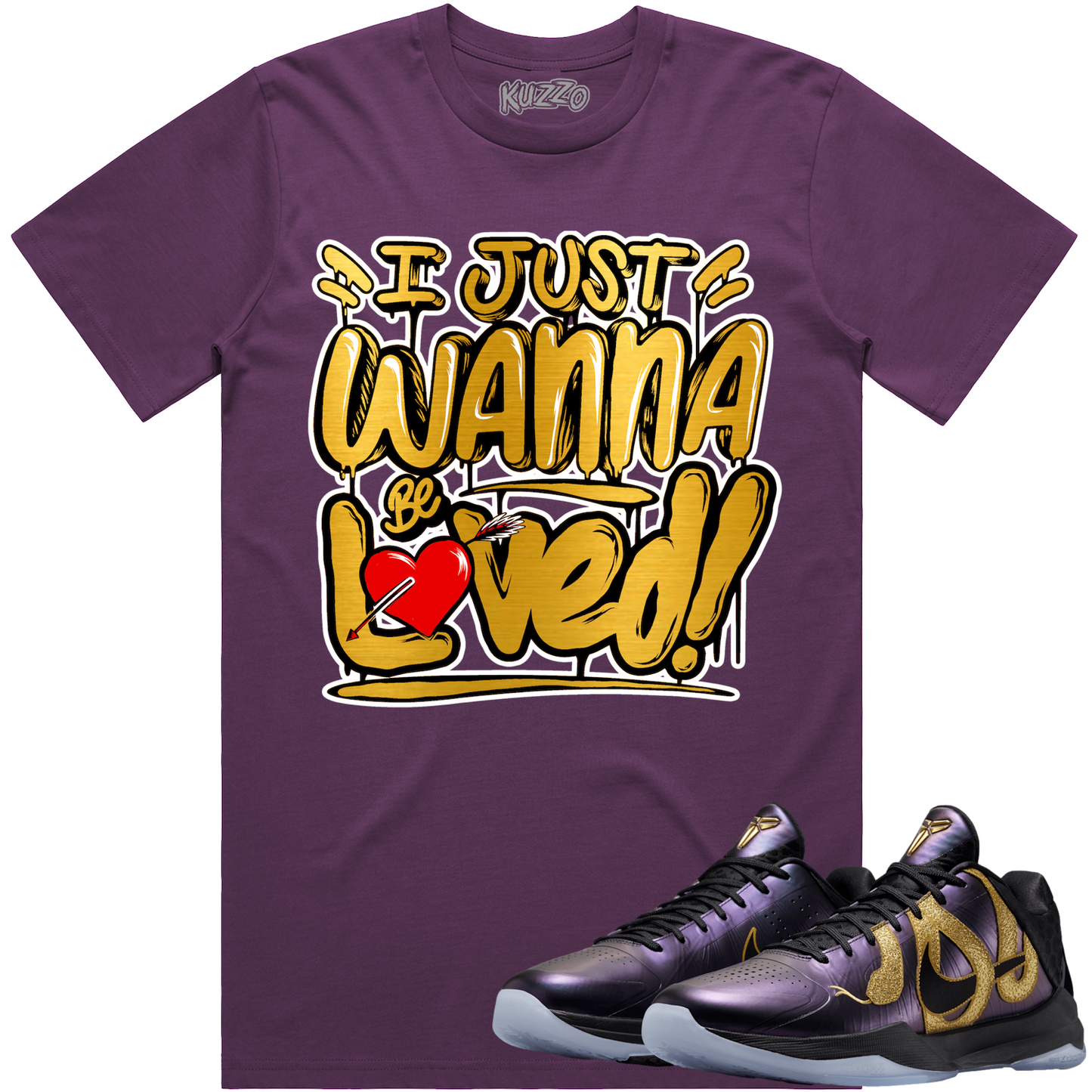 Kobe 5 Year of the Mamba Eggplant Shirt to Match - Sneaker Tees - Loved