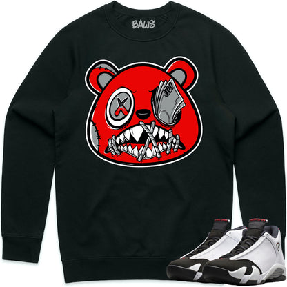 Black Toe 14s Sweater to Match - Jordan 14 Sneaker Tees - Money Talks Baws