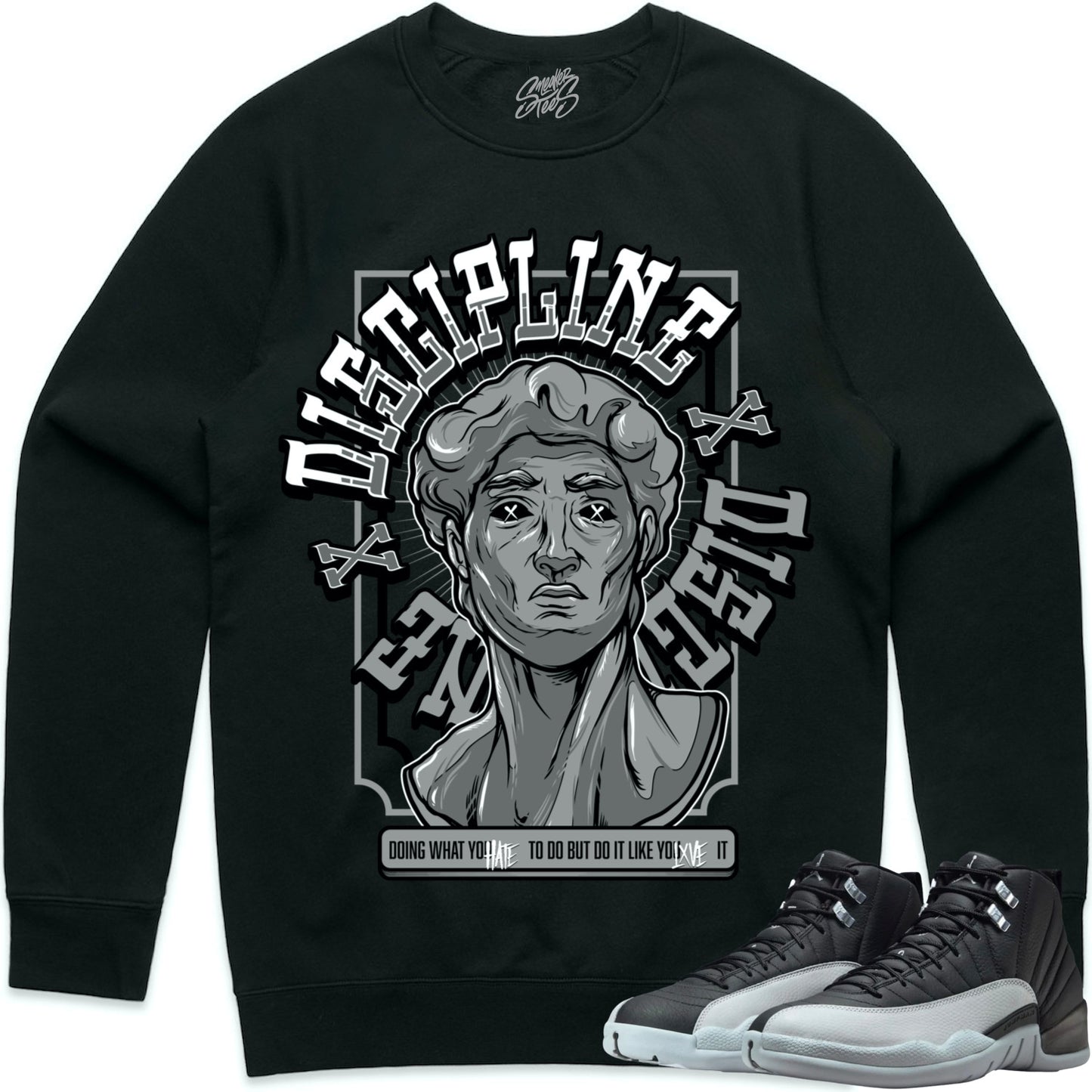 Wolf Grey 12s Sweater to Match - Jordan 12 Matching Sweatshirt - Discipline