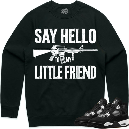 White Thunder 4s Sweater to Match - Jordan 4 Sneaker Tees - Little Friend