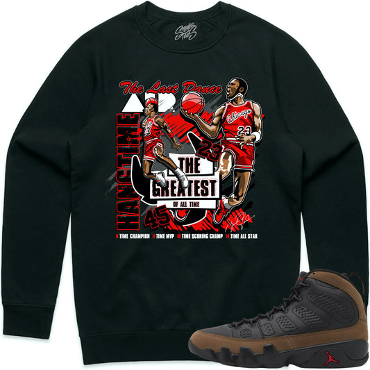 Olive 9s Sweater to Match - Jordan 9 Sweatshirt - Hangtime