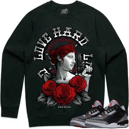 Black Cement 3s Sweater to Match - Jordan 3 Sneaker Tees - Aphrodite