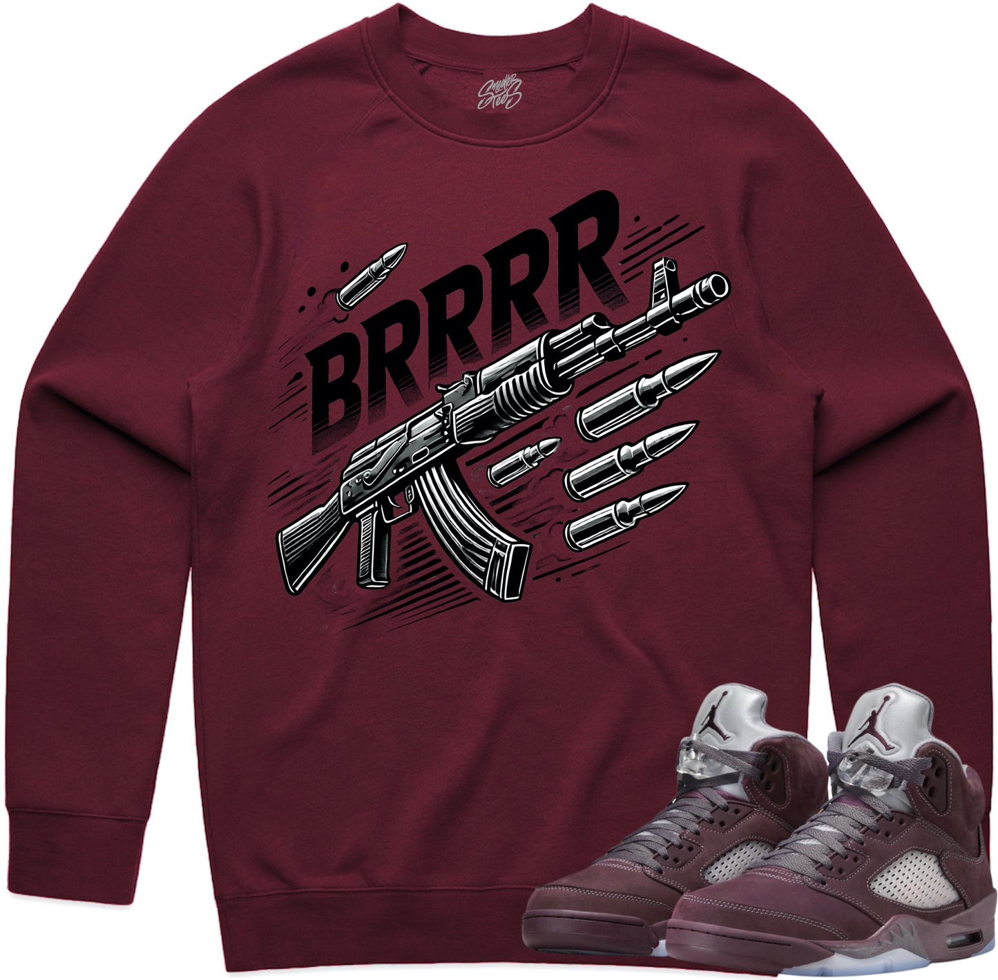 Burgundy 5s Sweater to Match - Jordan 5 Sweatshirt - Brrr