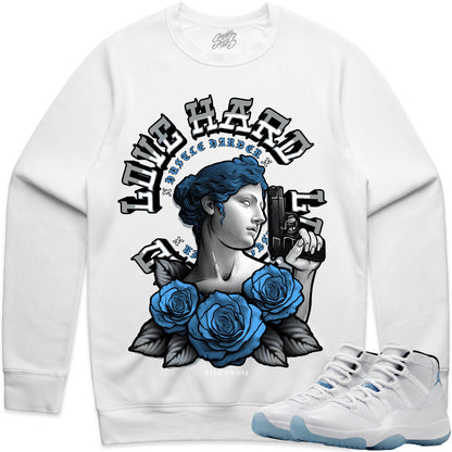 Jordan Legend Blue 11s Sweater to Match - Jordan 11 Sneaker Tees - Aphrodite