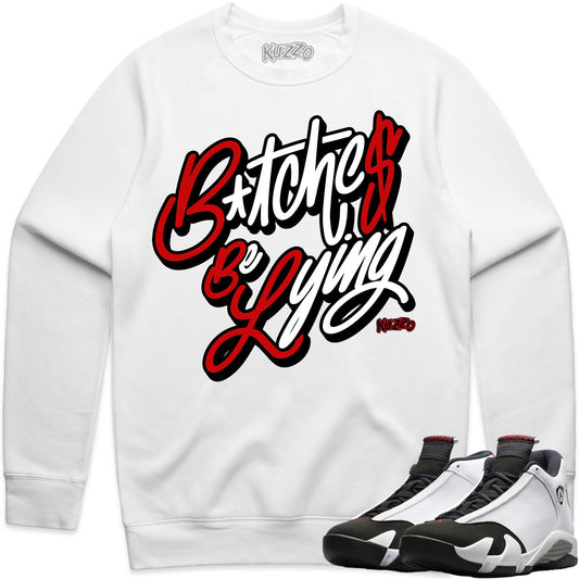 Black Toe 14s Sweater to Match - Jordan 14 Sneaker Tees - BBL