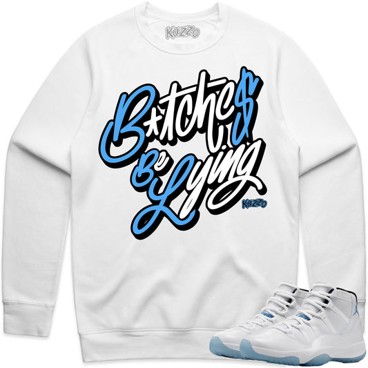 Jordan Legend Blue 11s Sweater to Match - Jordan 11 Sneaker Tees - BBL