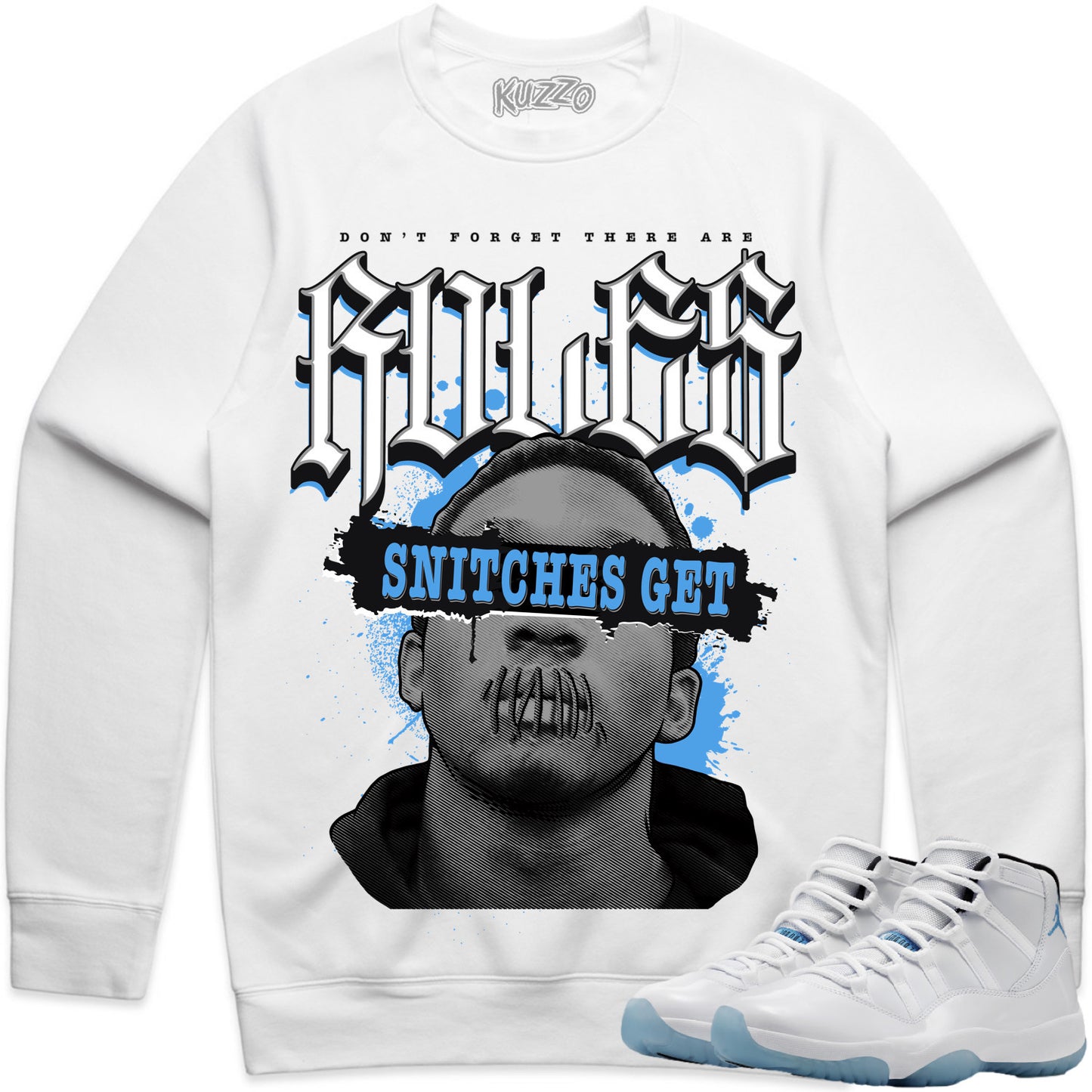 Jordan Legend Blue 11s Sweater to Match - Jordan 11 Sneaker Tees - Stitches