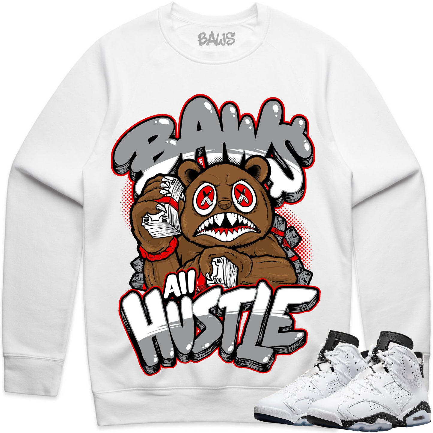 Jordan 6 Reverse Oreo 6s Sweater to Match - Hustle Baws