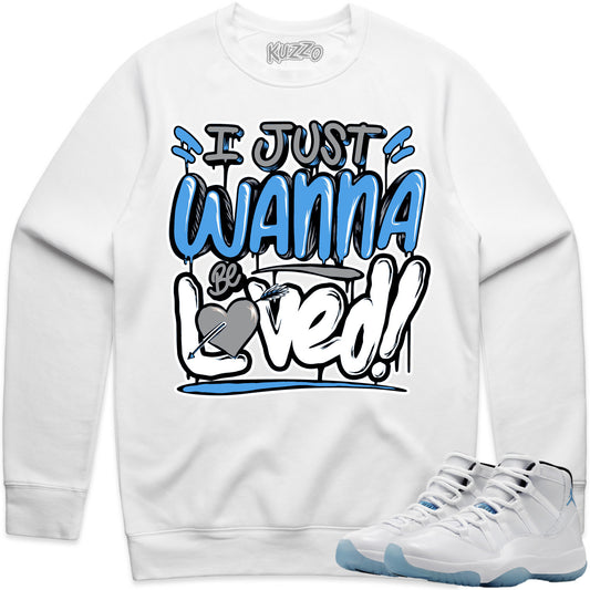 Jordan Legend Blue 11s Sweater to Match - Jordan 11 Sneaker Tees - Loved