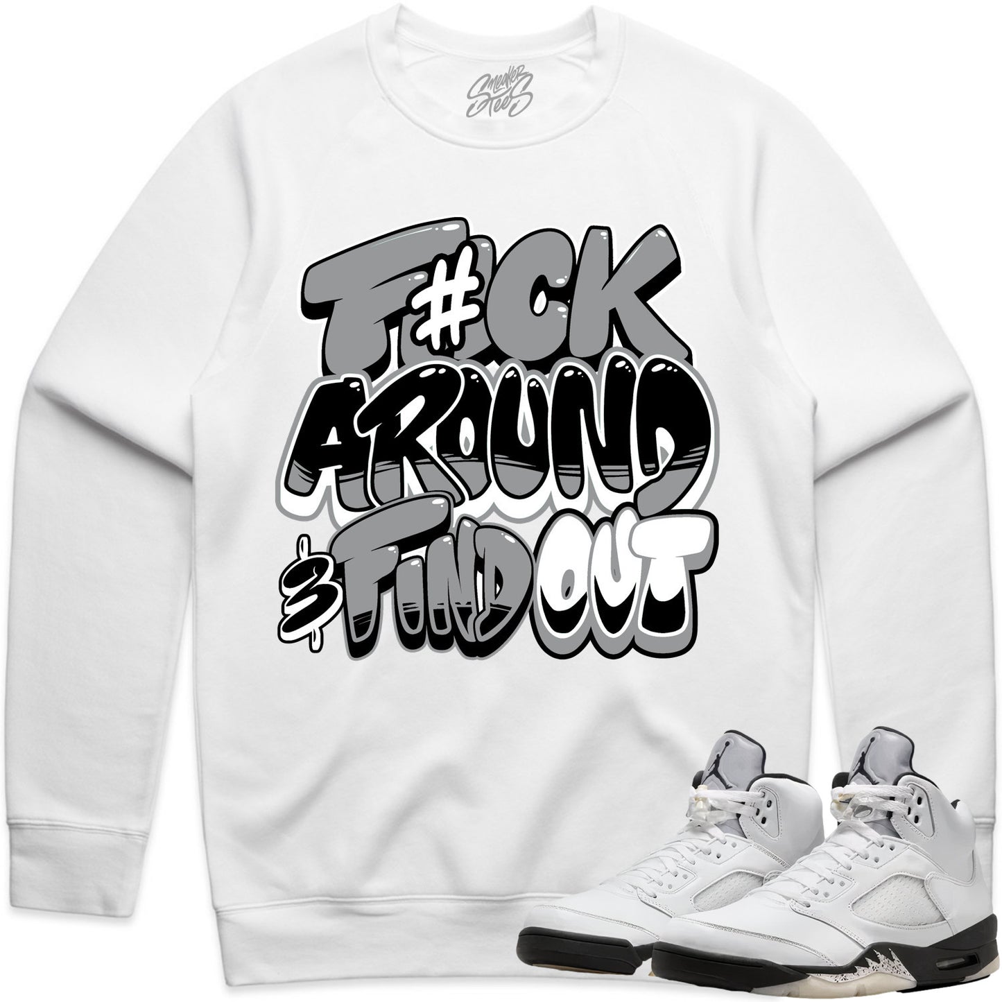 Reverse Metallic 5s Sweater to Match - Jordan 5 Sweatshirt - F#ck