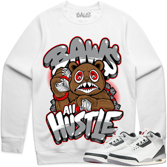 Jordan 3 Cement Grey 3s Sweater to Match - Hustle Baws