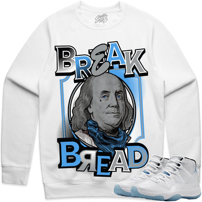 Jordan Legend Blue 11s Sweater to Match - Jordan 11 Sneaker Tees - Break Bread