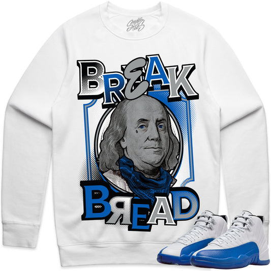 Blueberry 12s Sweater to Match - Jordan 12 Sneaker Tees - Break Bread