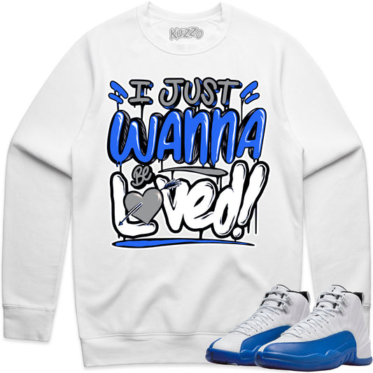 Blueberry 12s Sweater to Match - Jordan 12 Sneaker Tees - Loved