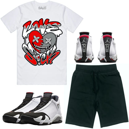 Black Toe 14s Sneaker Outfit - Shirt and Shorts - Love Sick Baws