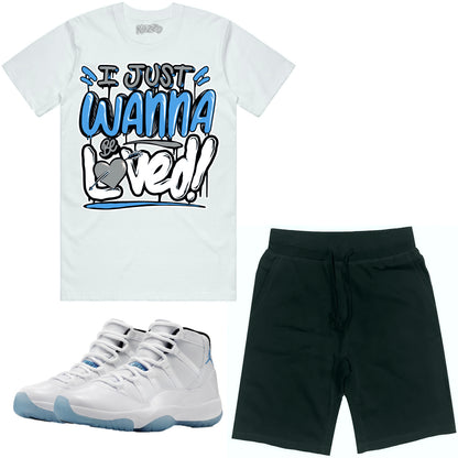 Jordan Legend Blue 11s Sneaker Outfit - Shirt and Shorts - Loved