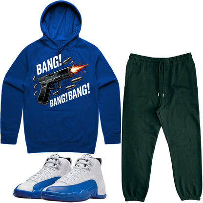 Blueberry 12s Sneaker Outfit - Hoodie & Jogger Sweat Suit - Bang!