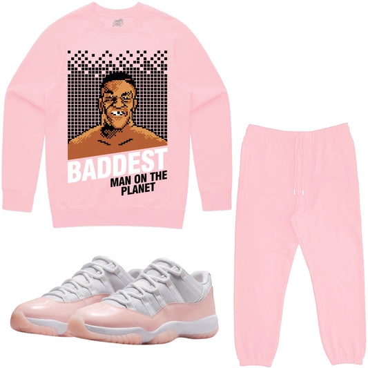 Legend Pink Low 11s Sneaker Outfit - Sweater & Jogger Sweat Suit - Baddest