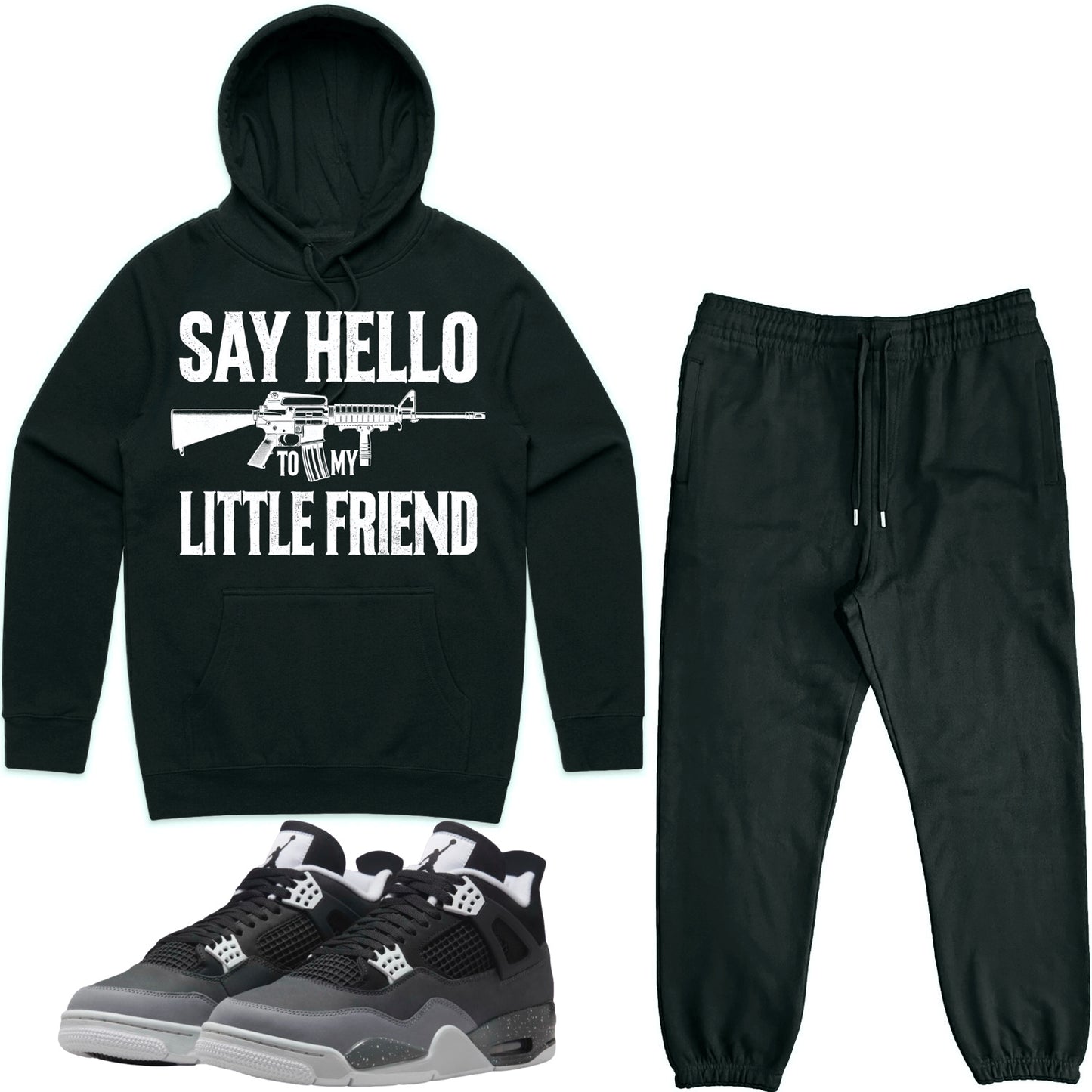 Fear 4s Sneaker Outfit - Hoodie & Jogger Sweat Suit - Little Friend